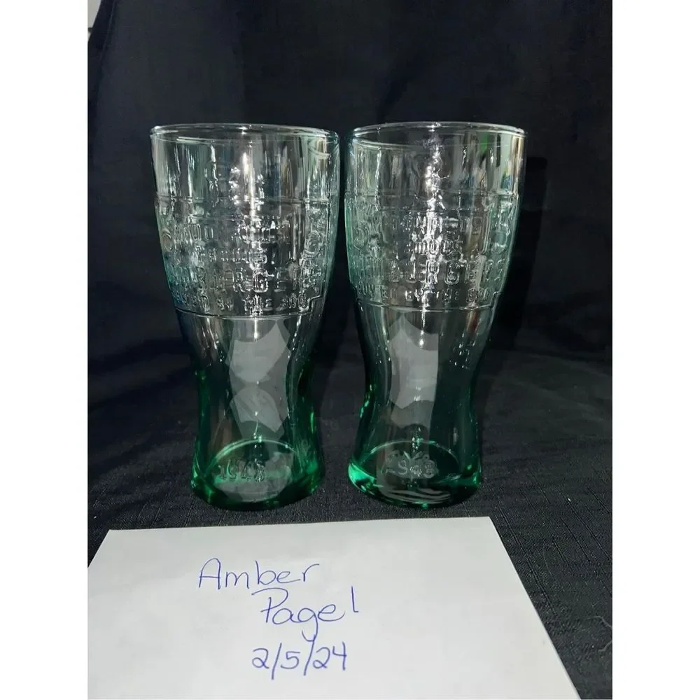 McDonalds 5 Retro Tumblers Drinking Glasses Depicting‎ 1948,1955, And 1961